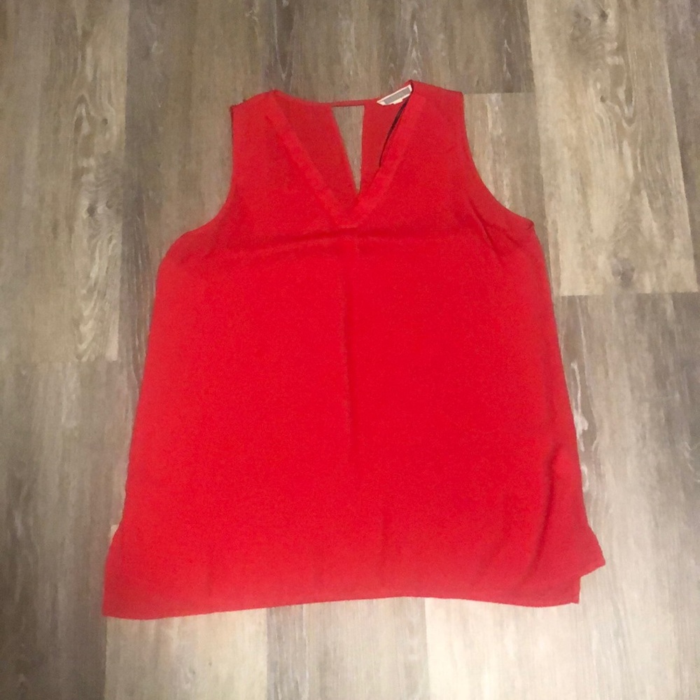 Red sleeveless top | work appropriate | medium
